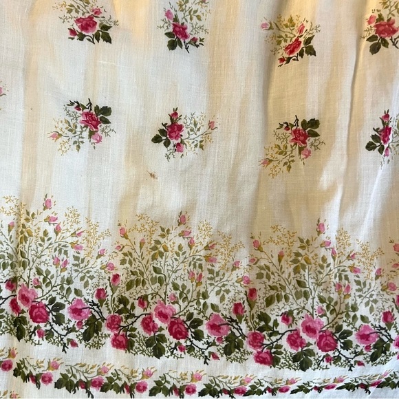 VINTAGE 1970s Madame Rei Floral Midi Button Front Shirt Dress Tie Waist Calico - Picture 13 of 14